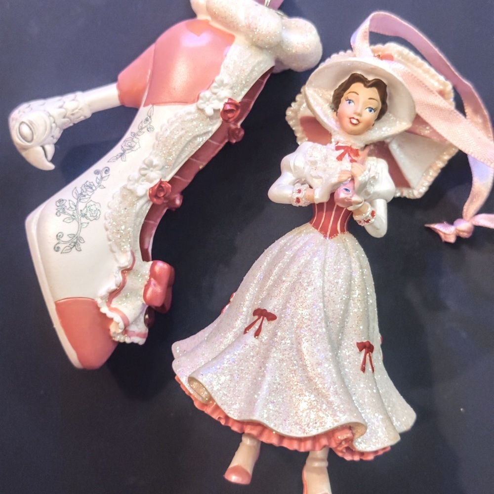 RARE Like New Mary Poppins Christmas Ornaments Disney Parks OOP